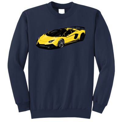 Yellow Racing Sports Car Sweatshirt