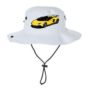 Yellow Racing Sports Car Legacy Cool Fit Booney Bucket Hat