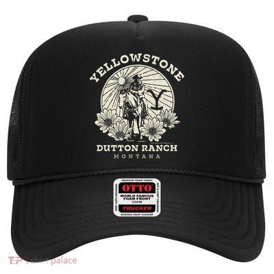 Yellowstone Ranch Solo Horseback Rider High Crown Mesh Back Trucker Hat