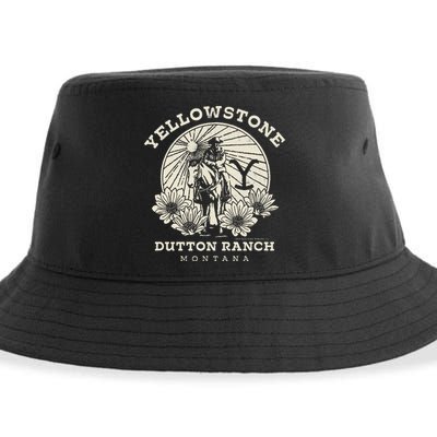 Yellowstone Ranch Solo Horseback Rider Sustainable Bucket Hat