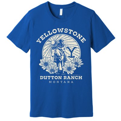 Yellowstone Ranch Solo Horseback Rider Premium T-Shirt