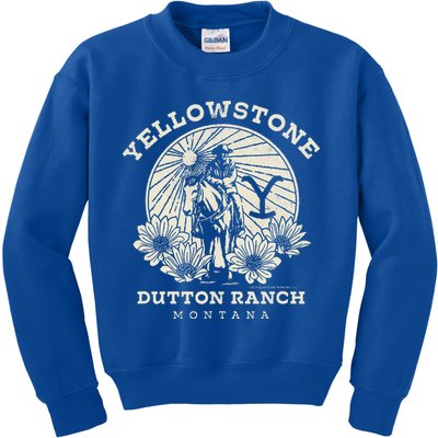 Yellowstone Ranch Solo Horseback Rider Kids Sweatshirt