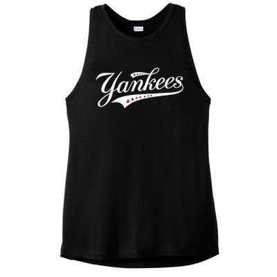 Y.A.N.K.E.E.S. Retro Style Name Ladies PosiCharge Tri-Blend Wicking Tank