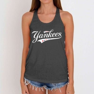 Y.A.N.K.E.E.S. Retro Style Name Women's Knotted Racerback Tank