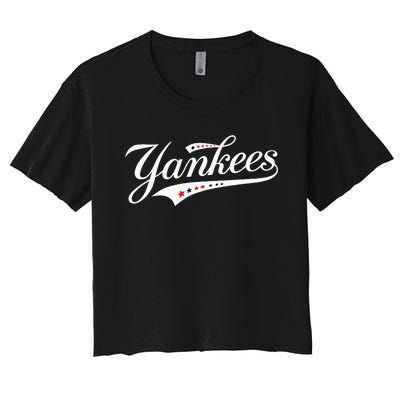 Y.A.N.K.E.E.S. Retro Style Name Women's Crop Top Tee