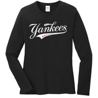 Y.A.N.K.E.E.S. Retro Style Name Ladies Long Sleeve Shirt