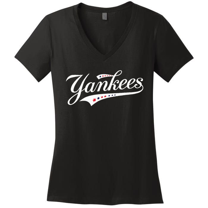 Y.A.N.K.E.E.S. Retro Style Name Women's V-Neck T-Shirt