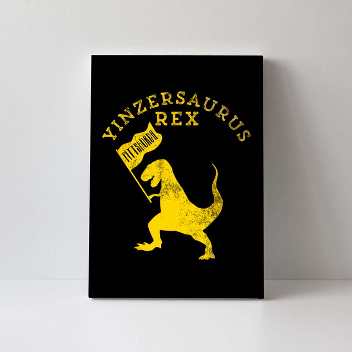 Yinzersaurus Rex Trex Funny Pittsburgh Yinzer Dinosaur Gift Canvas