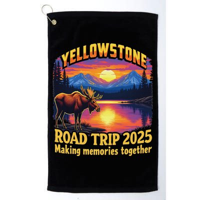 Yellowstone Road Trip 2025 Family National Park Golf Towel