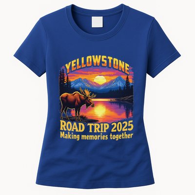 Yellowstone Road Trip 2025 Family National Park Womens T-Shirt