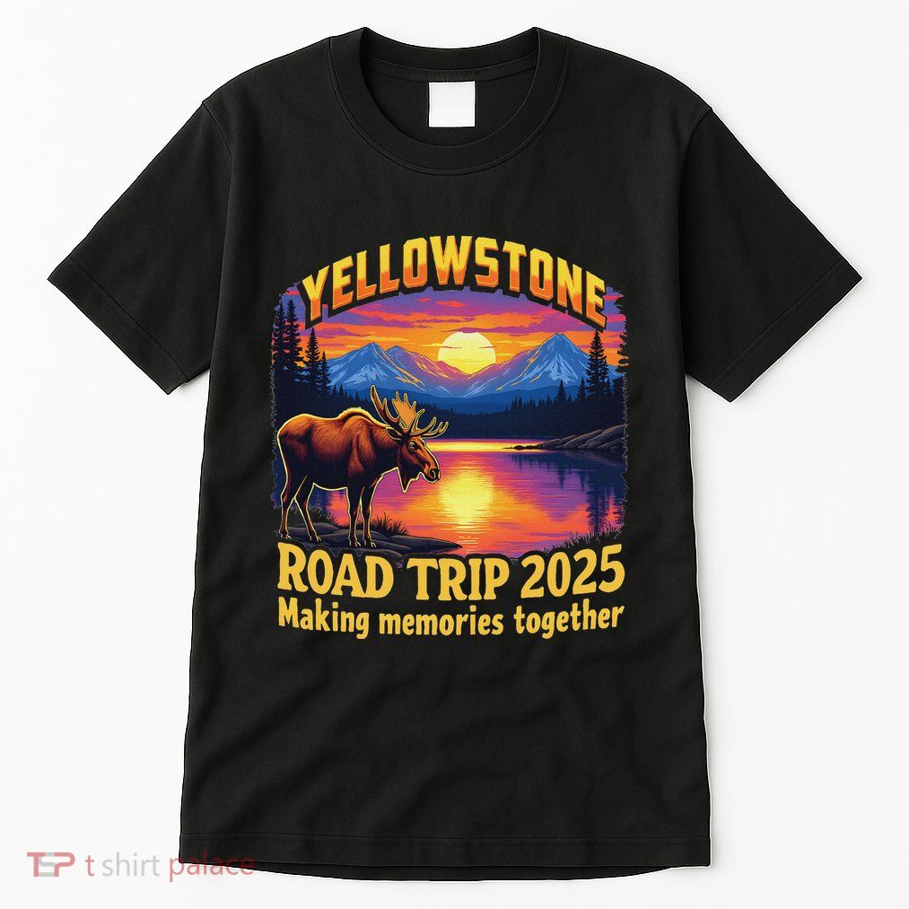 Yellowstone Road Trip 2025 Family National Park Outdoor Tall T-Shirt