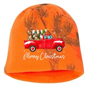 Yorkie Red Truck Christmas Funny Gift Santa Hat Dog Xmas Funny Gift Kati - Camo Knit Beanie