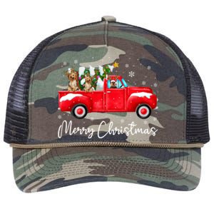 Yorkie Red Truck Christmas Funny Gift Santa Hat Dog Xmas Funny Gift Retro Rope Trucker Hat Cap