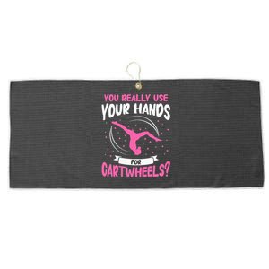 You Really Use Your Hands For Cartwheels Large Microfiber Waffle Golf Towel