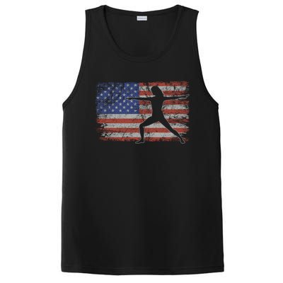 Yoga Retro Usa Flag Fitness 4th Of July Yoga Gift PosiCharge Competitor Tank