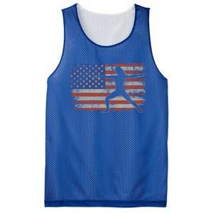 Yoga Retro Usa Flag Fitness 4th Of July Yoga Gift Mesh Reversible Basketball Jersey Tank