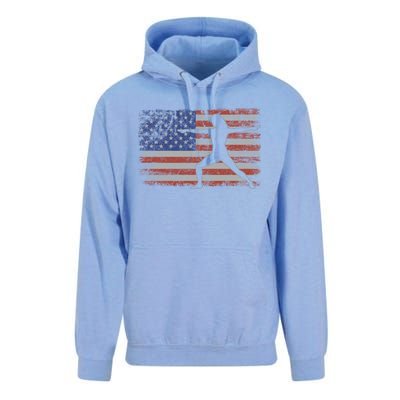 Yoga Retro Usa Flag Fitness 4th Of July Yoga Gift Unisex Surf Hoodie