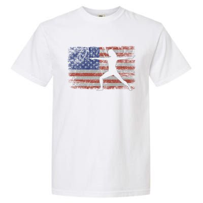 Yoga Retro Usa Flag Fitness 4th Of July Yoga Gift Garment-Dyed Heavyweight T-Shirt