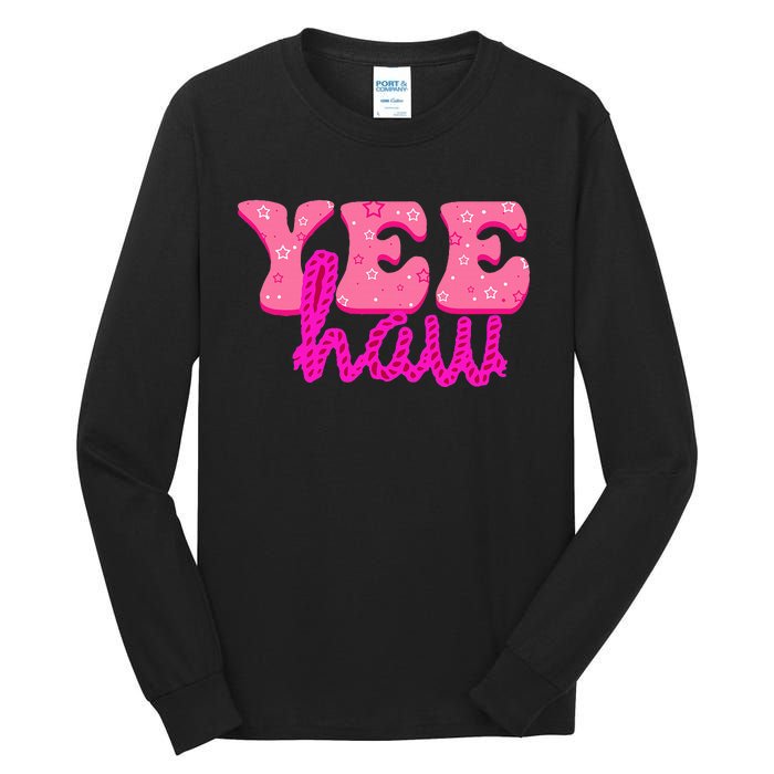 Yeehaw Rodeo Western Country Cow Yee haw Tall Long Sleeve T-Shirt