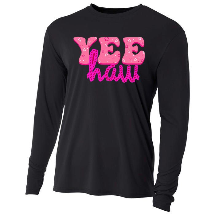 Yeehaw Rodeo Western Country Cow Yee haw Cooling Performance Long Sleeve Crew