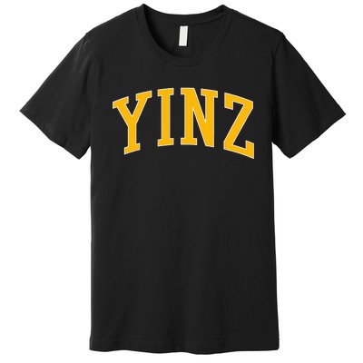 Yinz Retro Yinzer Pittsburgh Vintage Premium T-Shirt