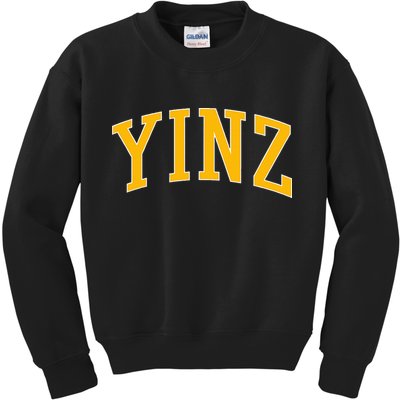 Yinz Retro Yinzer Pittsburgh Vintage Kids Sweatshirt