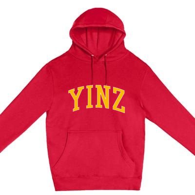 Yinz Retro Yinzer Pittsburgh Vintage Premium Pullover Hoodie