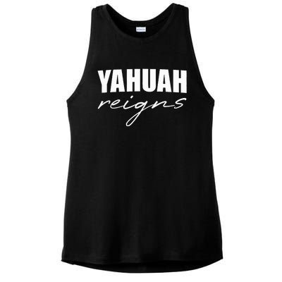 Yahuah Reigns Ladies PosiCharge Tri-Blend Wicking Tank