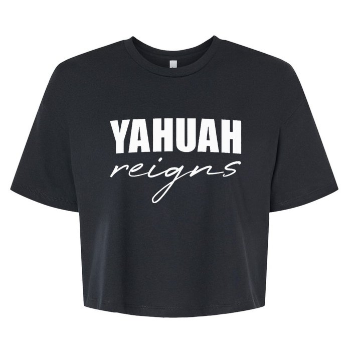 Yahuah Reigns Bella+Canvas Jersey Crop Tee