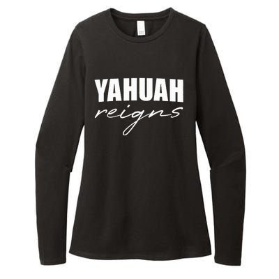 Yahuah Reigns Womens CVC Long Sleeve Shirt