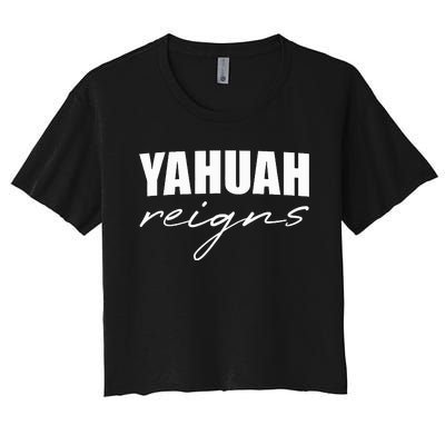 Yahuah Reigns Women's Crop Top Tee