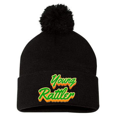 Young Rattler Pom Pom 12in Knit Beanie