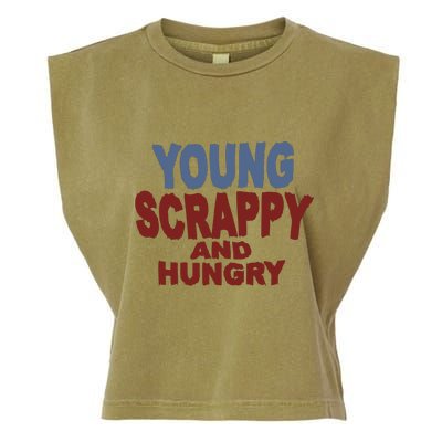 Young Scrappy And Hungry Garment-Dyed Women's Muscle Tee