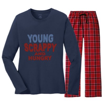 Young Scrappy And Hungry Women's Long Sleeve Flannel Pajama Set 