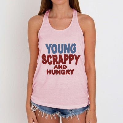 Young Scrappy And Hungry Women's Knotted Racerback Tank