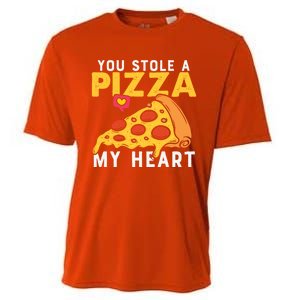 You Stole A Piece Of My Heart Pizza Lovers Funny Couples Meaningful Gift Cooling Performance Crew T-Shirt