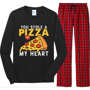 You Stole A Piece Of My Heart Pizza Lovers Funny Couples Meaningful Gift Long Sleeve Pajama Set