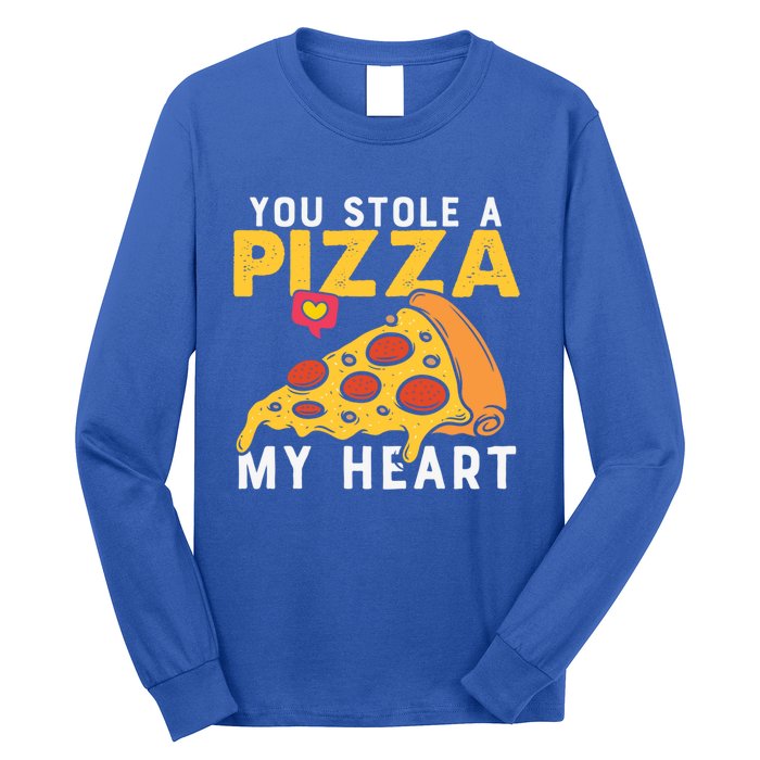 You Stole A Piece Of My Heart Pizza Lovers Funny Couples Meaningful Gift Long Sleeve Shirt