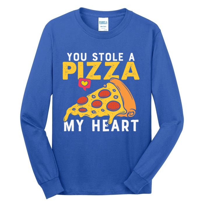 You Stole A Piece Of My Heart Pizza Lovers Funny Couples Meaningful Gift Tall Long Sleeve T-Shirt