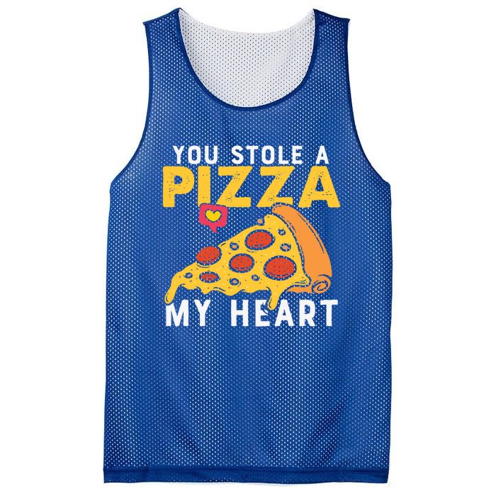 You Stole A Piece Of My Heart Pizza Lovers Funny Couples Meaningful Gift Mesh Reversible Basketball Jersey Tank