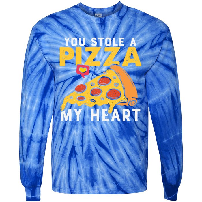 You Stole A Piece Of My Heart Pizza Lovers Funny Couples Meaningful Gift Tie-Dye Long Sleeve Shirt