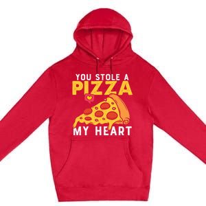 You Stole A Piece Of My Heart Pizza Lovers Funny Couples Meaningful Gift Premium Pullover Hoodie