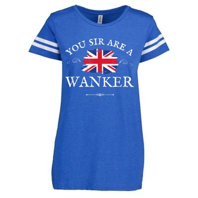 You Sir Are A Wanker Funny British Uk Gb Union Jack Enza Ladies Jersey Football T-Shirt