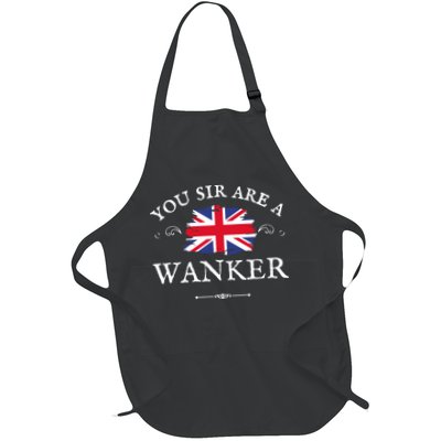 You Sir Are A Wanker Uk Flag Funny Full-Length Apron With Pockets