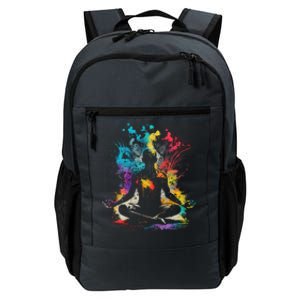 Yoga Splash Art Retro Fitness Zen Meditate Namaste Yoga Gift Daily Commute Backpack