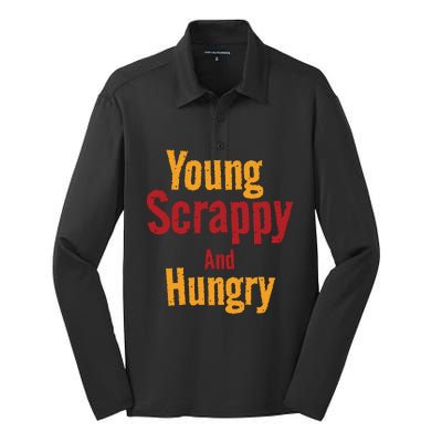 Young Scrappy And Hungry Silk Touch Performance Long Sleeve Polo