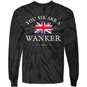 YOU SIR ARE A WANKER FUNNY BRITISH UK GB UNION JACK FLAG Tie-Dye Long Sleeve Shirt