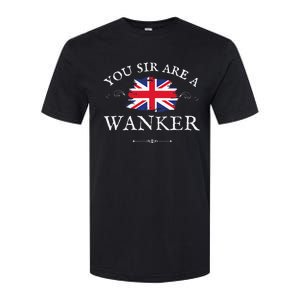 YOU SIR ARE A WANKER FUNNY BRITISH UK GB UNION JACK FLAG Softstyle CVC T-Shirt