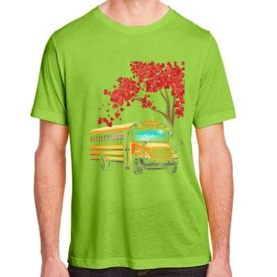 Yellow School Bus Valentines Day School Bus Driver Conductor Gift Adult ChromaSoft Performance T-Shirt