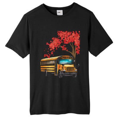 Yellow School Bus Valentines Day School Bus Driver Conductor Gift Tall Fusion ChromaSoft Performance T-Shirt